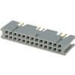 Zásuvka IDC zásuvka PIN:26 přímý THT zlacený 3A 2,54mm