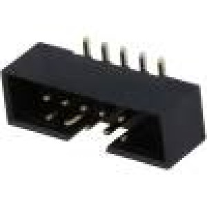Zásuvka IDC vidlice PIN:10 svislý SMT gold flash 2mm