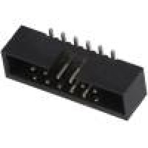 Zásuvka IDC vidlice PIN:12 svislý SMT gold flash 2mm