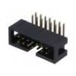 Zásuvka IDC vidlice PIN:14 úhlové 90° THT zlacený 2,54mm