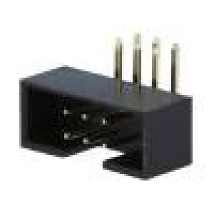 Zásuvka IDC vidlice PIN:6 úhlové 90° THT zlacený 2mm