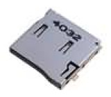 Konektor pro karty SD Micro push-push SMT zlacený