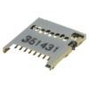 Konektor pro karty SD Micro push-pull SMT 8 PIN 10000cyklů