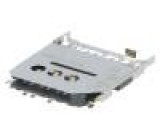 Konektor pro karty Micro SIM push-pull SMT zlacený PIN:6