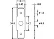 Konektor plochý 6,3mm 0,8mm kolík M4 dvojité šroubovací