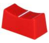 Knoflík - jezdec barva červená 23x11x11mm Mat plast