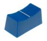 Knoflík - jezdec barva modrá 23x11x11mm Mat plast