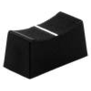 Knoflík - jezdec barva černá 23x11x11mm Mat plast