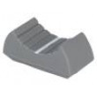 Knoflík - jezdec barva šedá 24x11x10mm Mat plast
