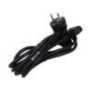 Kabel 3x1mm2 CEE 7/7 (E/F) úhlová vidlice,IEC C13 zásuvka