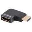 Adaptér HDMI zásuvka,HDMI konektor 270° vlevo/vpravo hliník