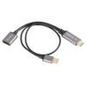 Adaptér DisplayPort zásuvka,HDMI vidlice,USB A vidlice 0,2m