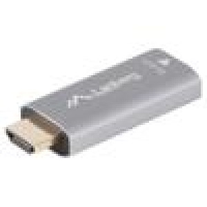 Adaptér DisplayPort zásuvka,HDMI vidlice,USB C zásuvka černá