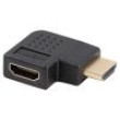 Adaptér HDMI zásuvka,HDMI konektor 270° vlevo/vpravo černá