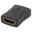 Adaptér HDMI zásuvka,z obou stran HDMI 2.0 černá PVC
