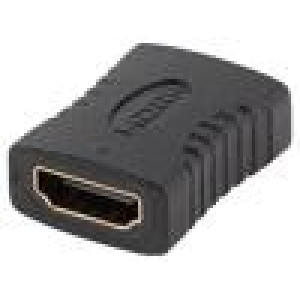 Adaptér HDMI zásuvka,z obou stran HDMI 2.0 černá PVC