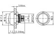 Přepínač odolný vandalům 1-polohové SPST-NO 2A/36VDC IP65