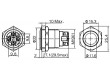 Přepínač odolný vandalům 1-polohové SPST-NO 2A/36VDC IP65