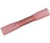 Spojka 0,75-1,25mm2 krimpovací na kabel pocínovaný červená