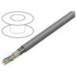 Vodič F/UTP 4x2x24AWG drát CCA PVC šedá 100m Økab: 5,3mm