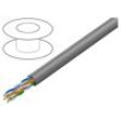 Vodič U/UTP 4x2x23AWG drát CCA PVC šedá 100m Økab: 5,5mm