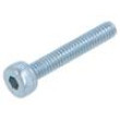 Šroub M2x12 0,4 Hlava: válcová imbus HEX 1,5mm ocel zinek