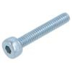 Šroub M2x12 0,4 Hlava: válcová imbus HEX 1,5mm ocel zinek