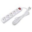 Prodlužovací síťový kabel 3x1mm2 Schuko Zásuvky: 5 guma bílá