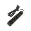 Prodlužovací síťový kabel 3x1mm2 Schuko Zásuvky: 5 guma černá