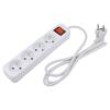 Prodlužovací síťový kabel 3x1mm2 Zásuvky: 4 guma bílá 1,5m