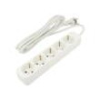 Prodlužovací síťový kabel 3x1mm2 Schuko Zásuvky: 5 guma bílá