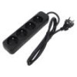 Prodlužovací síťový kabel 3x1mm2 Zásuvky: 4 guma černá 1,5m