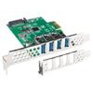 Počítačová karta: PCIe PCIe,SATA,USB A zásuvka x4 lišta 5Gbps