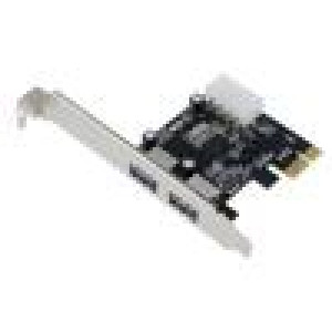 Počítačová karta: PCIe MOLEX,PCIe,USB A zásuvka x2 lišta