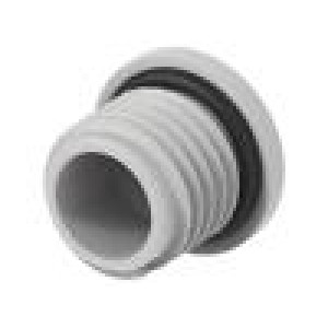 Záslepka M12 1,5 IP68 polyamid světle šedá Entrelec 10mm
