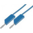 MLNSIL100/1BL Měřicí šňůra silikon 1m modrá 16A 60VDC Max.odp.kont:20mΩ