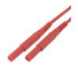 MSFKA34111-RT Měřicí šňůra PVC 1m červená 16A Průř.vod:1mm2