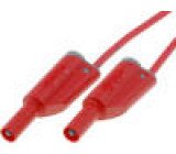 PJ2612-100-R Měřicí šňůra PVC 1m červená 20A Průř.vod:1mm2