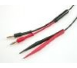 PJ430 Měřicí pinzeta 1,1m černá a červená 60VDC Povrch: zlacený