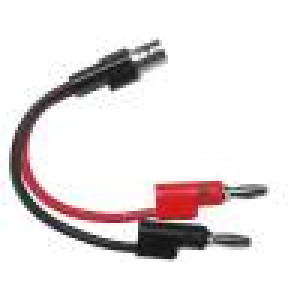 POM-3073 Měřicí šňůra PVC 130mm černá a červená 60VDC Imp:50Ω