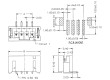 Zásuvka kabel-pl.spoj vidlice 5 PIN 2mm SMT 1A pocínovaný