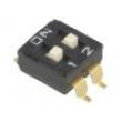 Přepínač DIP-SWITCH Počet sekcí:2 ON-OFF 0,025A/24VDC 100MΩ