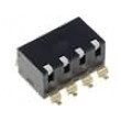 Přepínač DIP-SWITCH Počet sekcí:4 ON-OFF 0,025A/24VDC 100MΩ