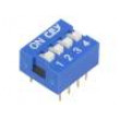 Přepínač DIP-SWITCH Počet sekcí:4 ON-OFF 0,05A/12VDC 100mΩ