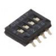 Přepínač DIP-SWITCH Počet sekcí:4 ON-OFF 0,1A/50VDC -20-85°C