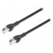 Patch cord S/FTP 6a lanko Cu PUR černá 1m 26AWG Žíly: : 8