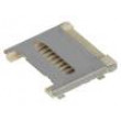 Konektor pro karty SD Micro s výklopným držákem SMT zlacený