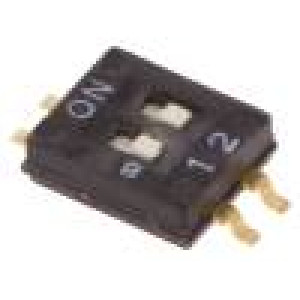 Přepínač DIP-SWITCH Počet sekcí:2 ON-OFF 0,025A/24VDC 100MΩ