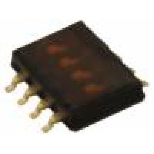 Přepínač DIP-SWITCH Počet sekcí:4 ON-OFF 0,025A/24VDC 100MΩ