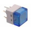 Mikrospínač 1-polohové SPST-NO 0,05A/24VDC THT LED modrá